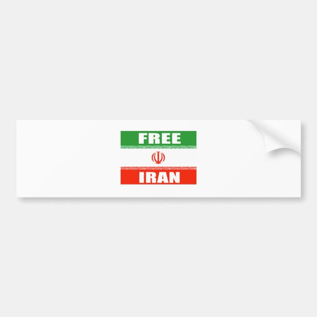 Pegatina Para Coche Bandera LIBRE de IRÁN (Frente)