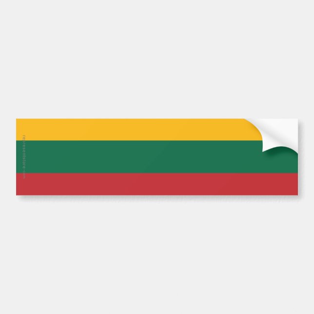 Pegatina Para Coche Bandera llana de Lituania (Frente)