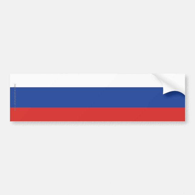 Pegatina Para Coche Bandera llana de Rusia (Frente)