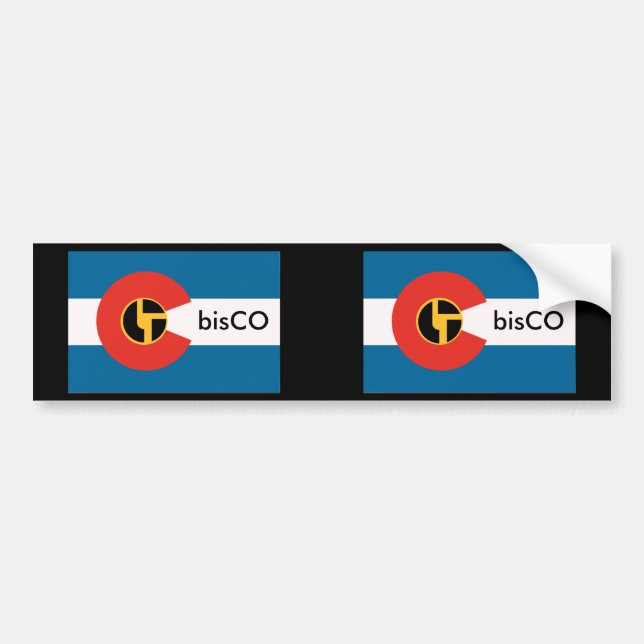 Pegatina Para Coche bandera llena del bisCO (Frente)