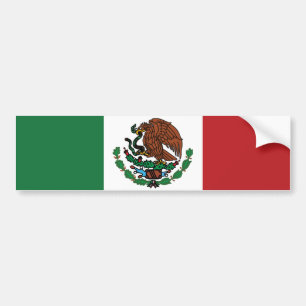 Pegatina Para Coche Bandera Mexicana Verde Blanco Rojo México Patrióti