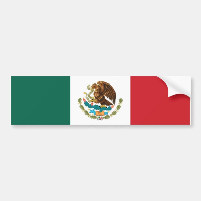 Pegatina Para Coche Bandera México (Frente)