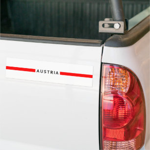 Pegatina Para Coche Bandera minimalista austríaca