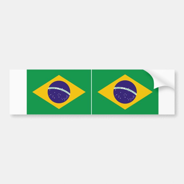 Pegatina Para Coche Bandera nacional de DOS Brasil (Frente)