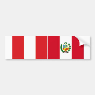 Pegatina Para Coche Bandera nacional de DOS Perú