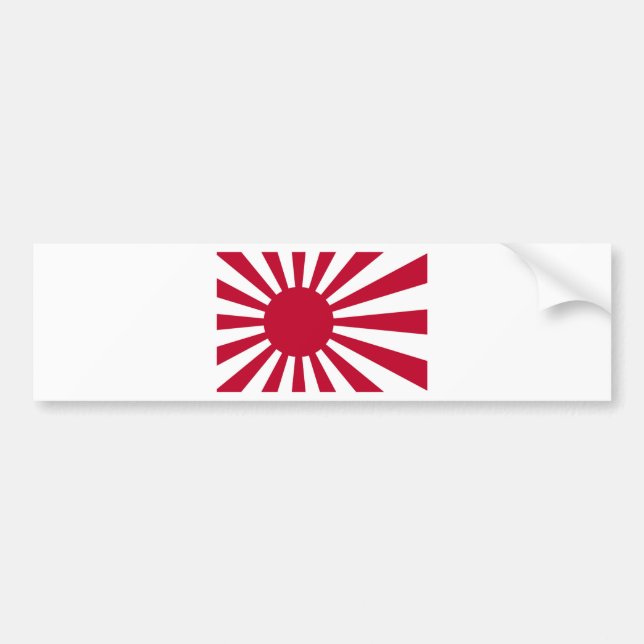 Pegatina Para Coche Bandera naval de Japón - bandera japonesa del sol (Frente)