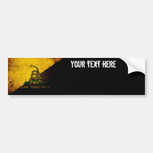 Pegatina Para Coche Bandera negra de Anarcho Gadsden del Grunge
