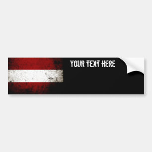 Pegatina Para Coche Bandera negra de Austria del Grunge