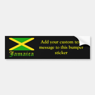 Pegatina Para Coche Bandera, negro, verde y amarillo de Jamaica