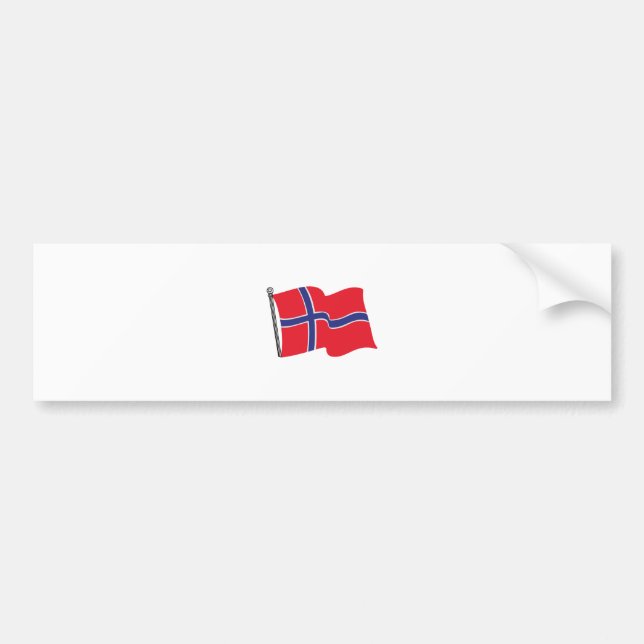 Pegatina Para Coche Bandera noruega (Frente)