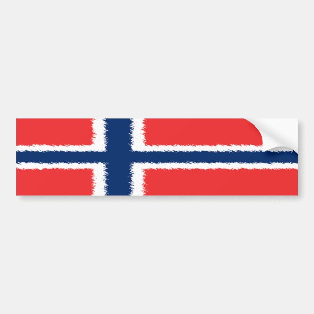 Pegatina Para Coche Bandera noruega (Frente)
