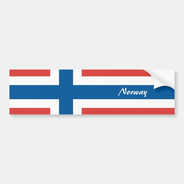 Pegatina Para Coche Bandera noruega (Frente)