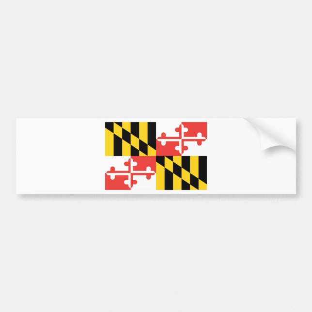 Pegatina Para Coche Bandera oficial del Estado de Maryland (Frente)
