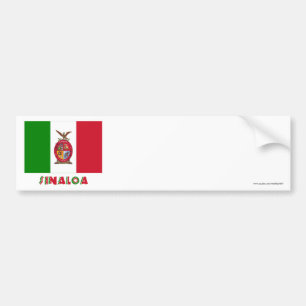 Pegatina Para Coche Bandera oficiosa de Sinaloa