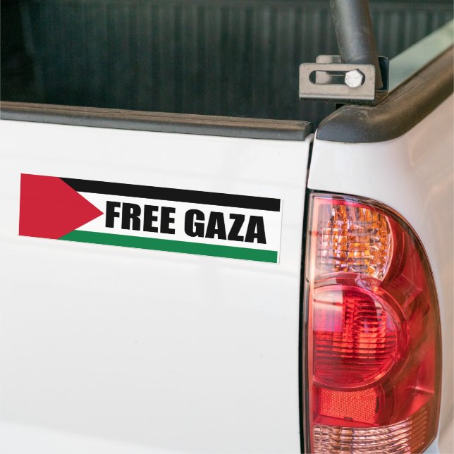 Pegatina Para Coche Bandera palestina, Salven Gaza, liberen Gaza (En Camión)