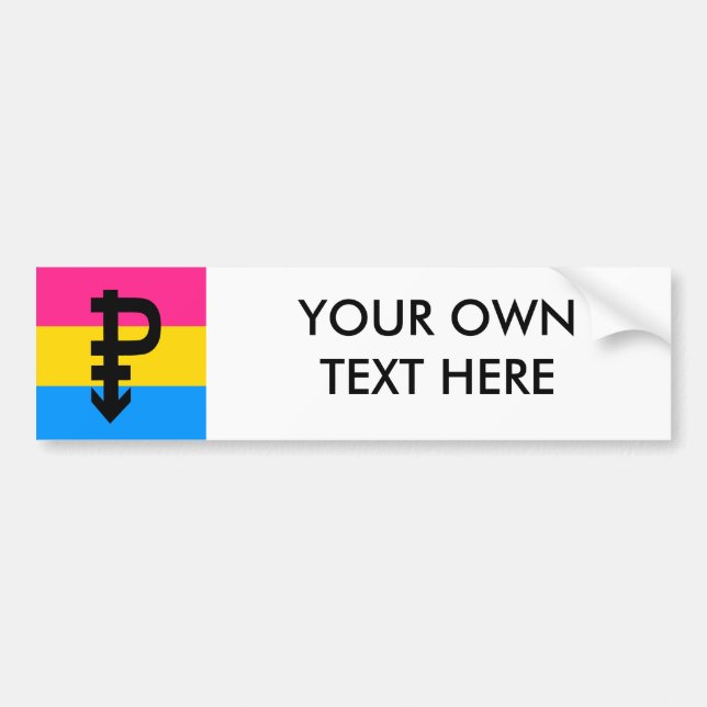 Pegatina Para Coche Bandera Pansexual (Frente)