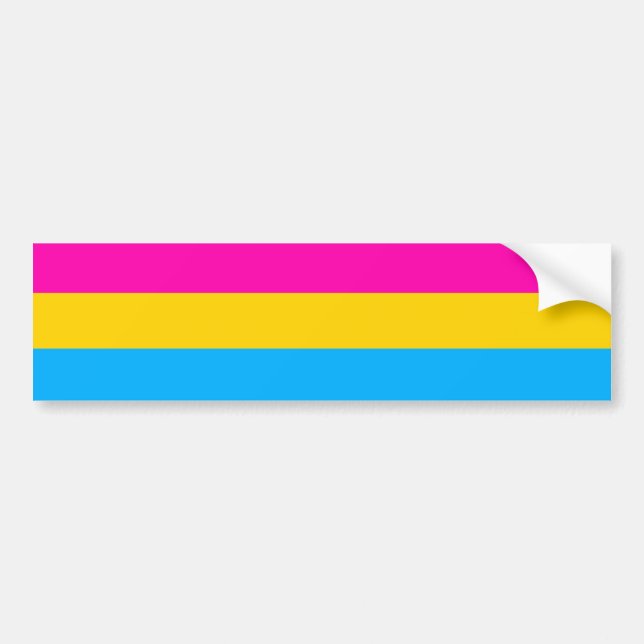 Pegatina Para Coche Bandera Pansexual del orgullo (Frente)