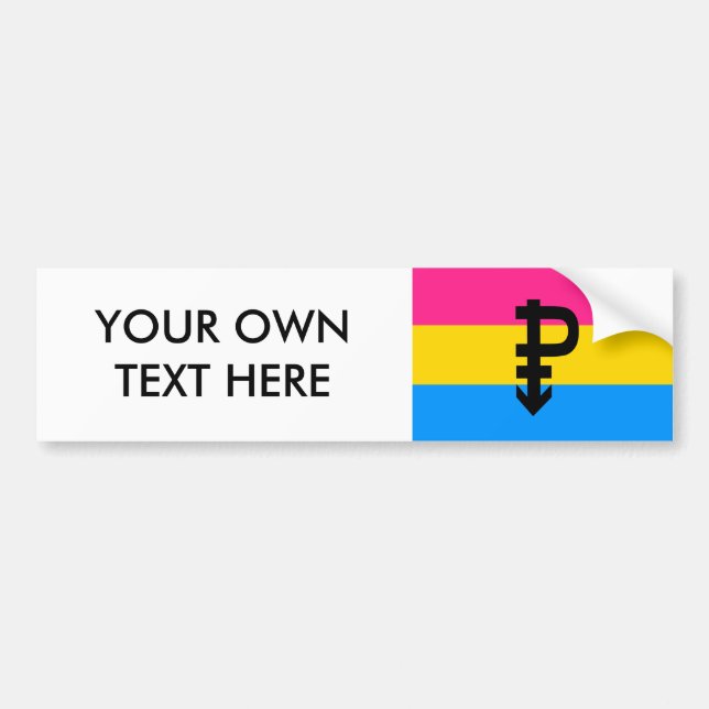 Pegatina Para Coche Bandera Pansexual del orgullo (Frente)