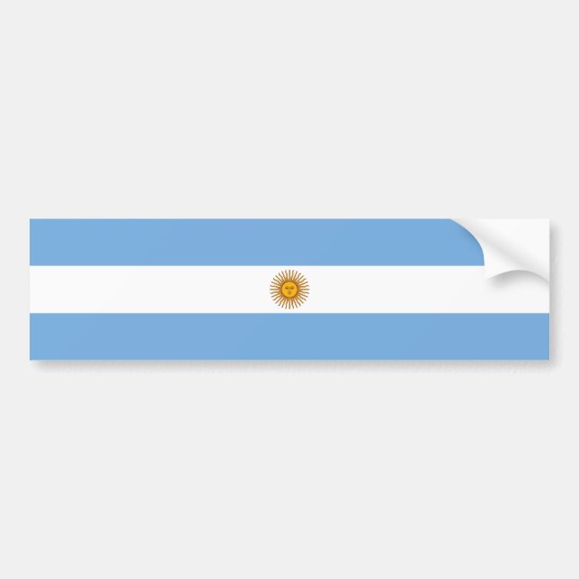 Pegatina Para Coche Bandera Patriótica Argentina (Frente)