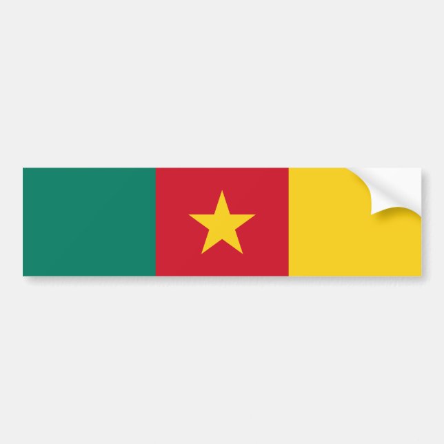 Pegatina Para Coche Bandera patriótica de Camerún (Frente)