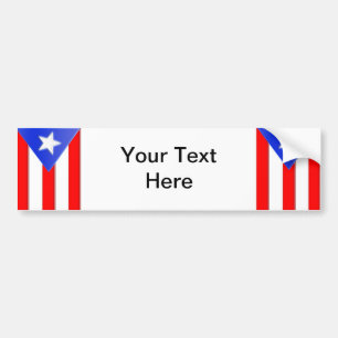 Pegatina Para Coche Bandera puertorriqueña
