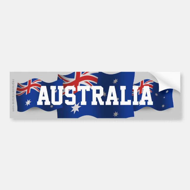 Pegatina Para Coche Bandera que agita de Australia (Frente)