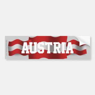 Pegatina Para Coche Bandera que agita de Austria
