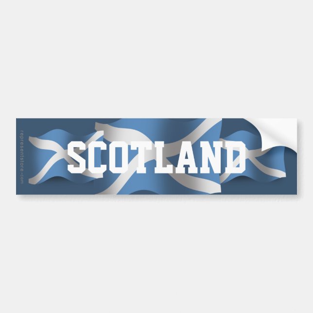 Pegatina Para Coche Bandera que agita de Escocia (Frente)