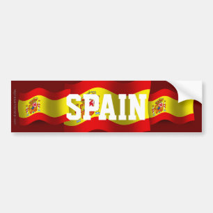 Pegatina Para Coche Bandera que agita de España