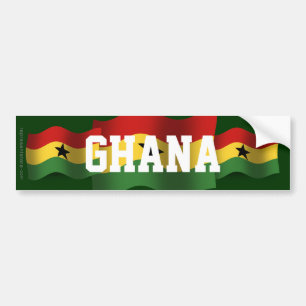 Pegatina Para Coche Bandera que agita de Ghana