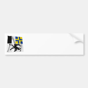 Pegatina Para Coche Bandera que agita de Graubuenden