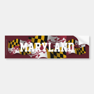 Pegatina Para Coche Bandera que agita de Maryland
