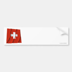 Pegatina Para Coche Bandera que agita de Suiza