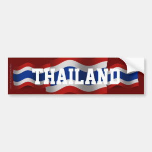 Pegatina Para Coche Bandera que agita de Tailandia
