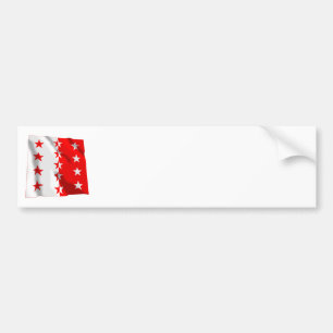 Pegatina Para Coche Bandera que agita de Valais