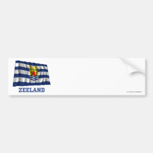 Pegatina Para Coche Bandera que agita de Zelanda con nombre