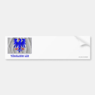 Pegatina Para Coche Bandera que agita del län de Värmlands con nombre