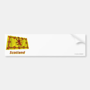 Pegatina Para Coche Bandera que agita del león de Escocia con nombre