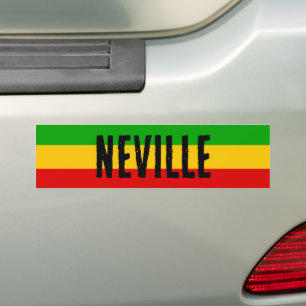 Pegatina Para Coche Bandera Rasta Coloreada a Rayas Personalizada