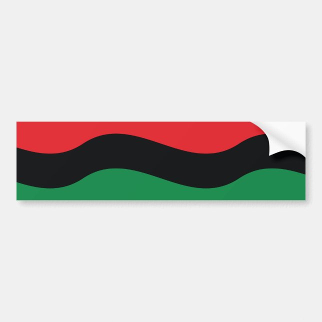 Pegatina Para Coche Bandera roja, negra y verde (Frente)