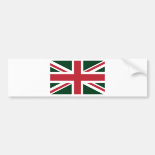 Pegatina Para Coche Bandera roja verde oscuro fresca de Union Jack