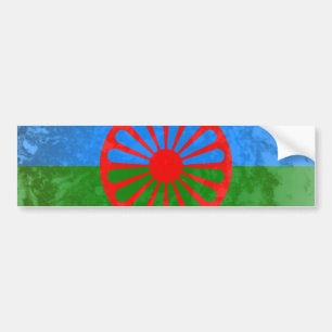 Pegatina Para Coche Bandera Romani