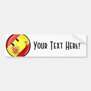 Pegatina Para Coche Bandera sonriente de España