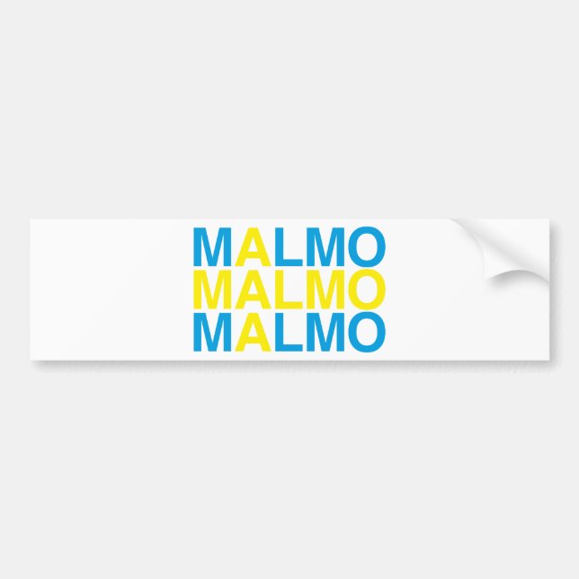 Pegatina Para Coche Bandera sueca MALMO (Frente)