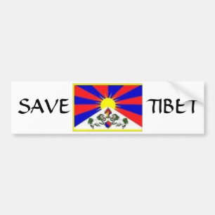 Pegatina Para Coche bandera tibetana, RESERVA, TÍBET