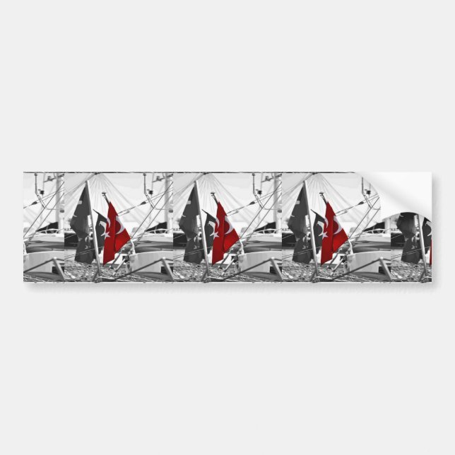 Pegatina Para Coche Bandera turca - Al Sancak (Frente)