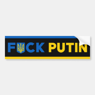 Pegatina Para Coche Bandera ucraniana de Putin futin contra Putin 