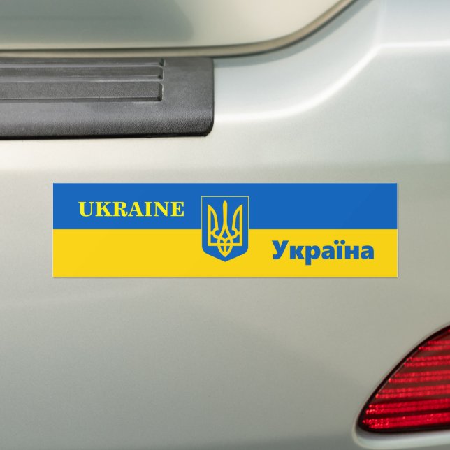 Pegatina Para Coche Bandera ucraniana y viajes a Ucrania, deportes / c (en coche)