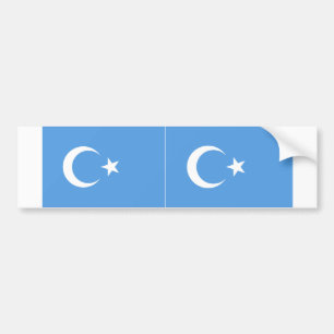 Pegatina Para Coche Bandera uyghur del Turquestán oriental