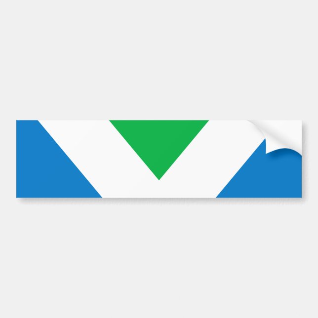 Pegatina Para Coche Bandera vegana internacional (Frente)